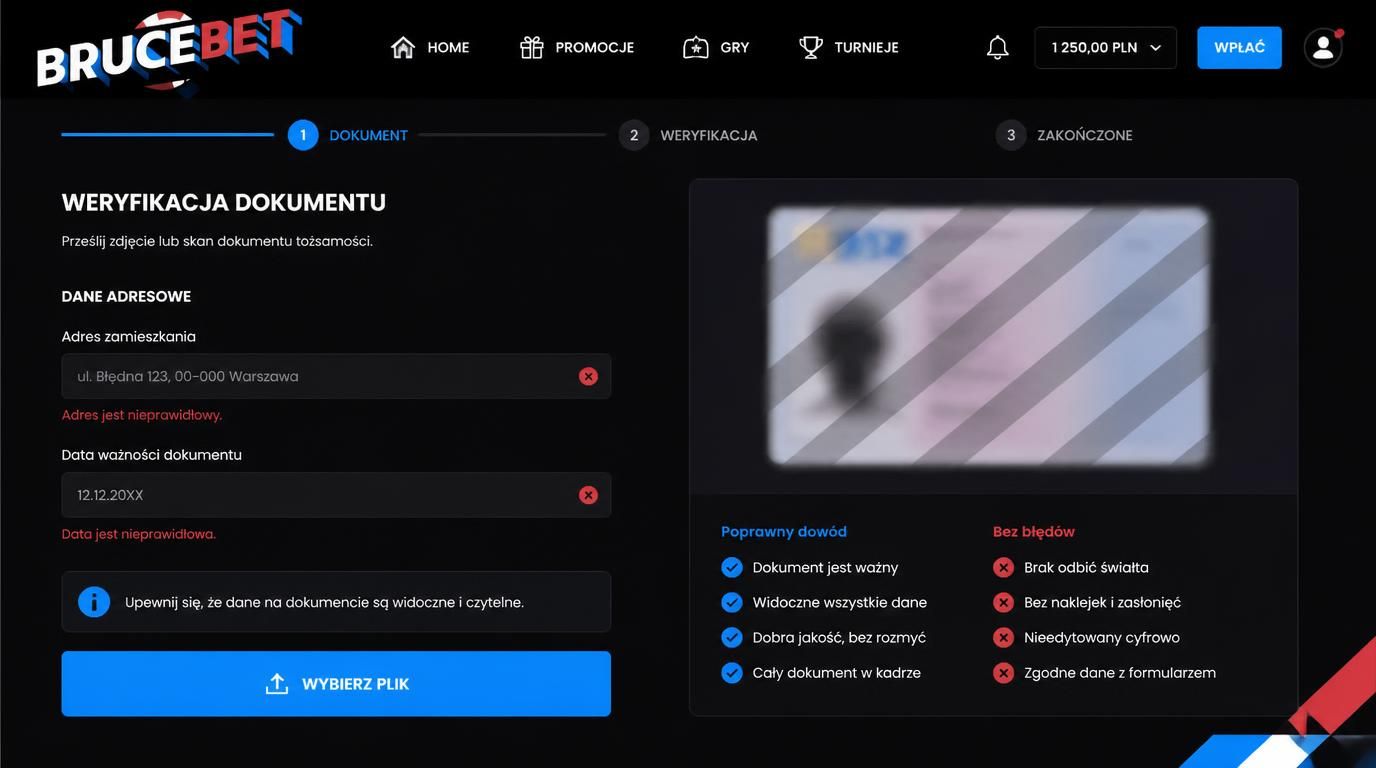 formularz z błędami i rozwiązaniami, dokument ze wskazówkami